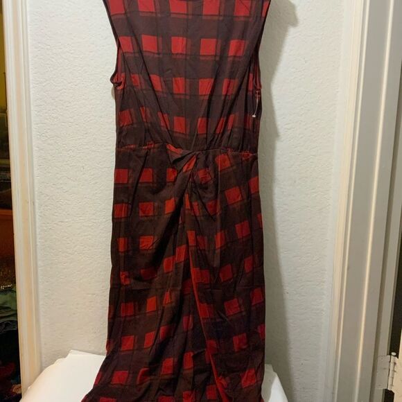 NWOT Derek Lam 10 Crosby Plaid Landry Plaid Muscle Tank Dress D1 - Picture 5 of 13
